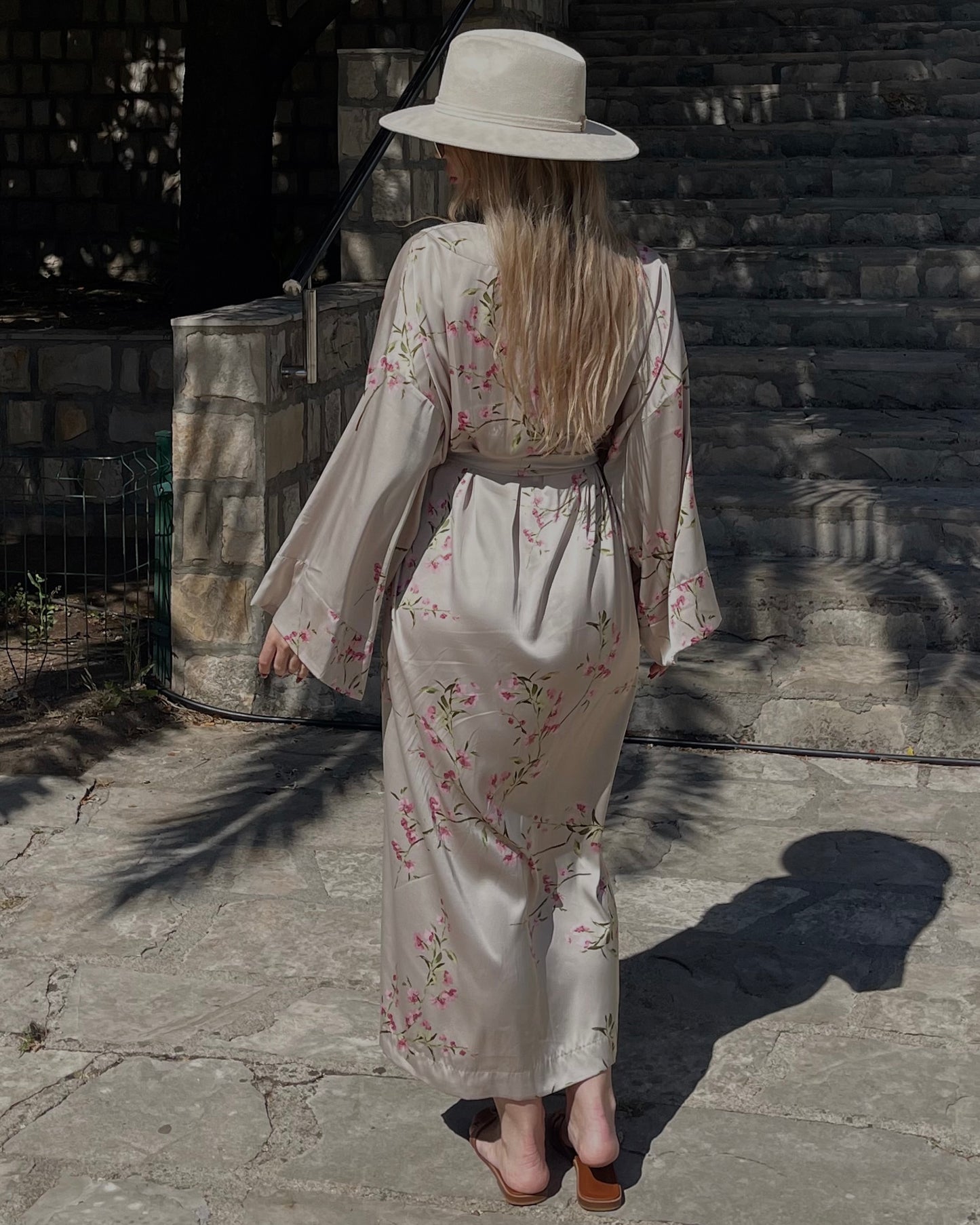 Blossom Satin Kimono