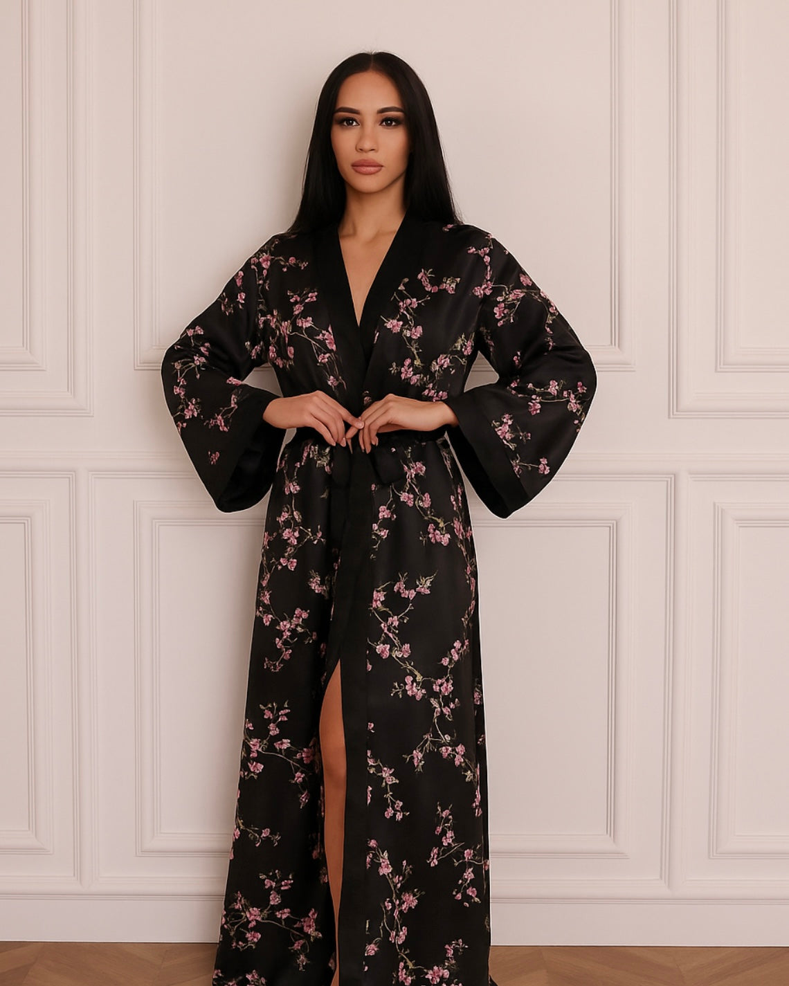 Blossom Satin Kimono