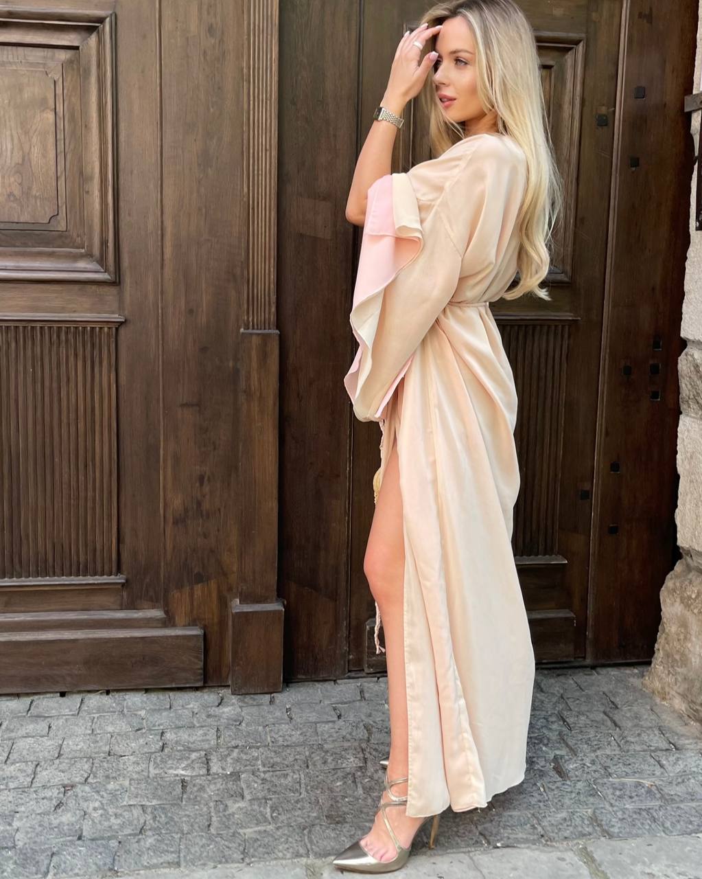 Reverse Side double-sided kimono dress