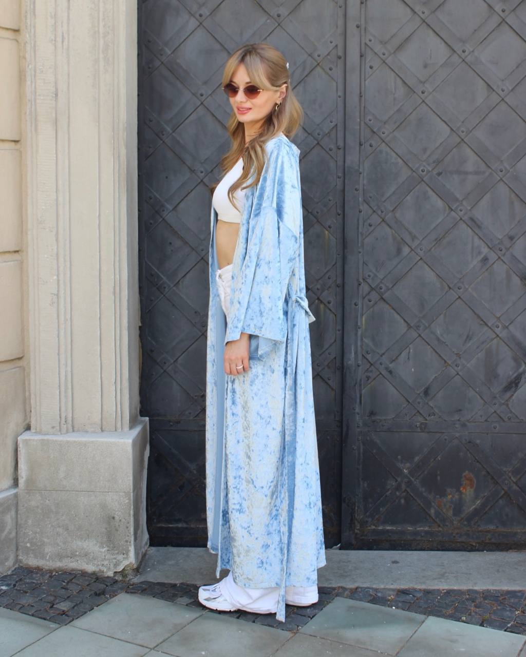 Velvet Marble kimono dress