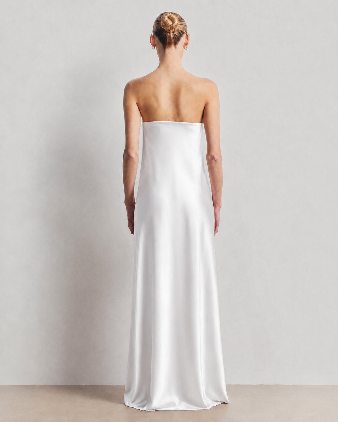 Satin Bandeau Maxi Dress