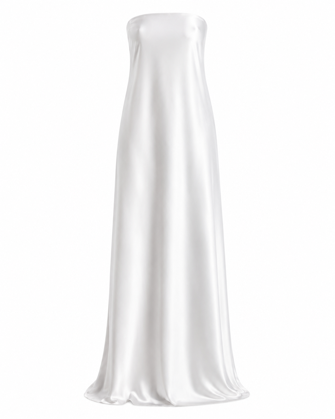 Satin Bandeau Maxi Dress