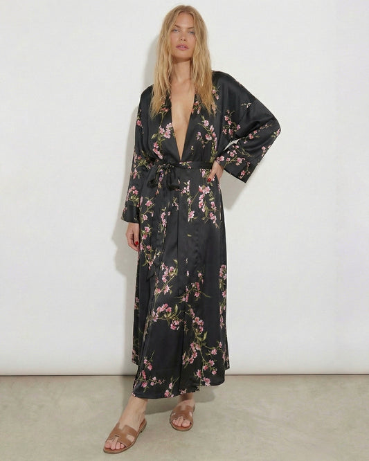 Blossom Satin Kimono