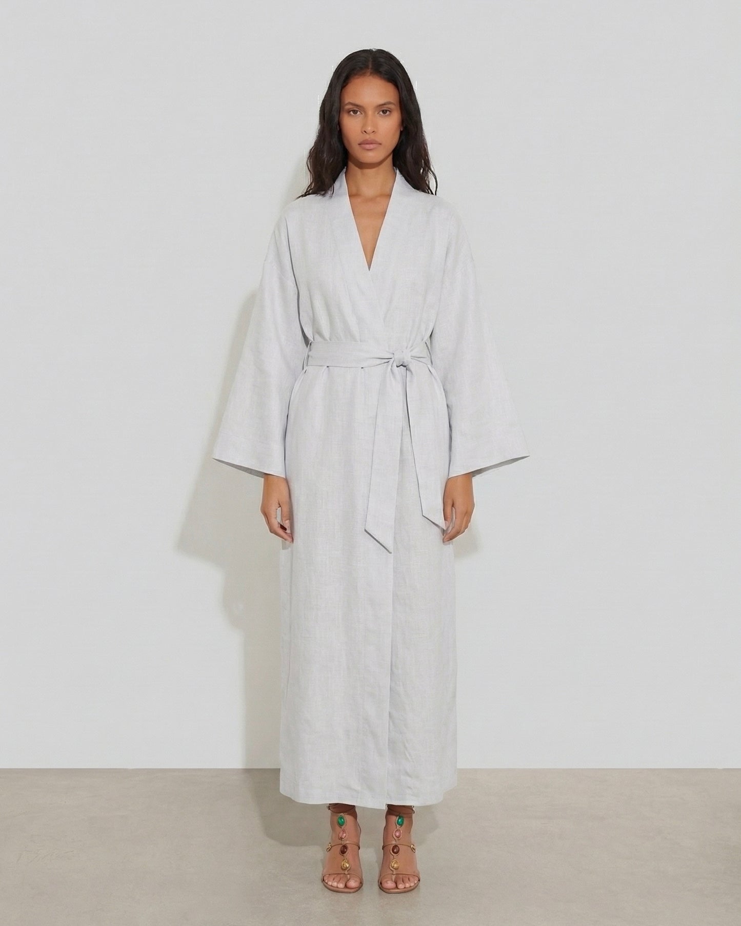 Soul organic linen kimono dress