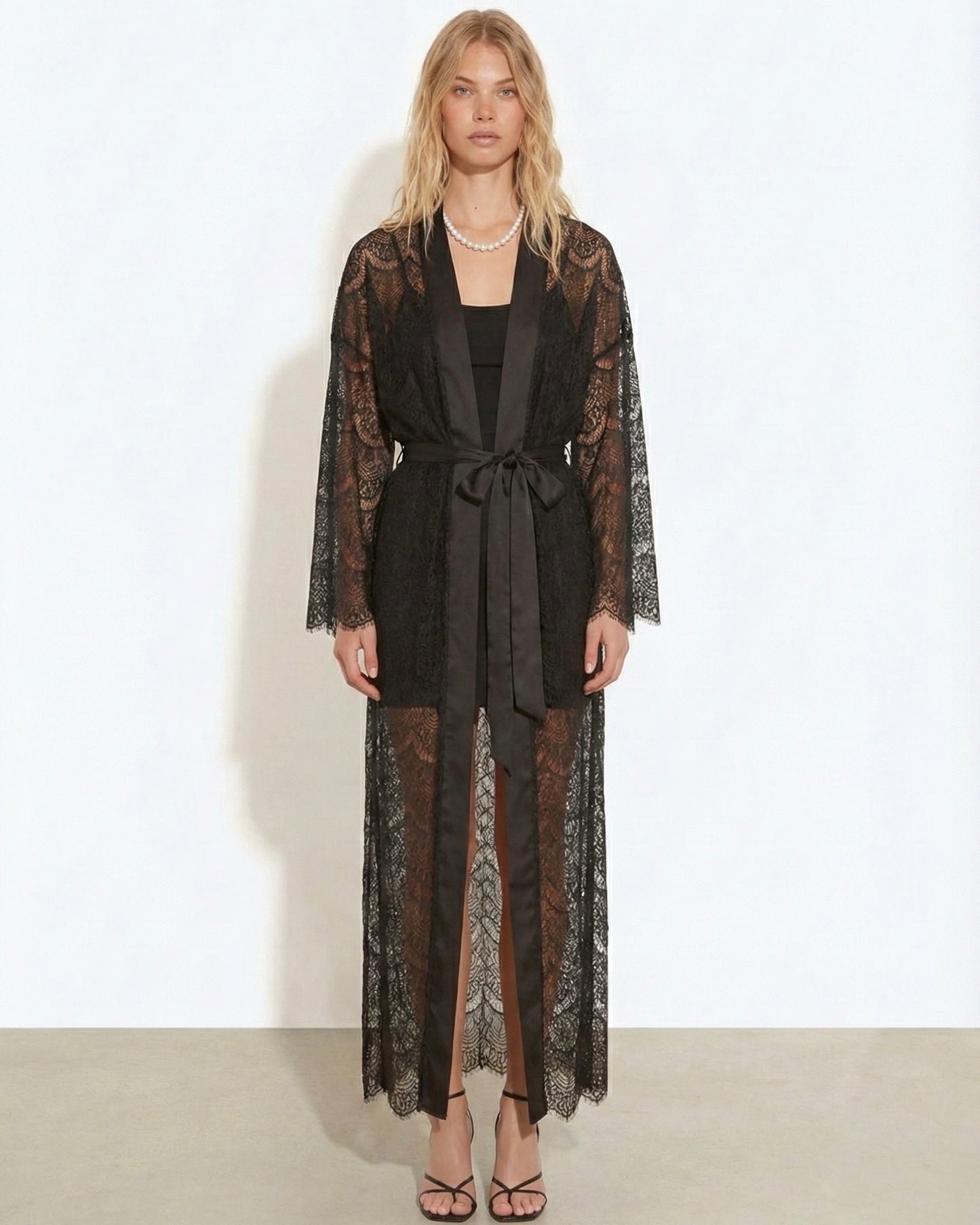 Glam Lace kimono dress