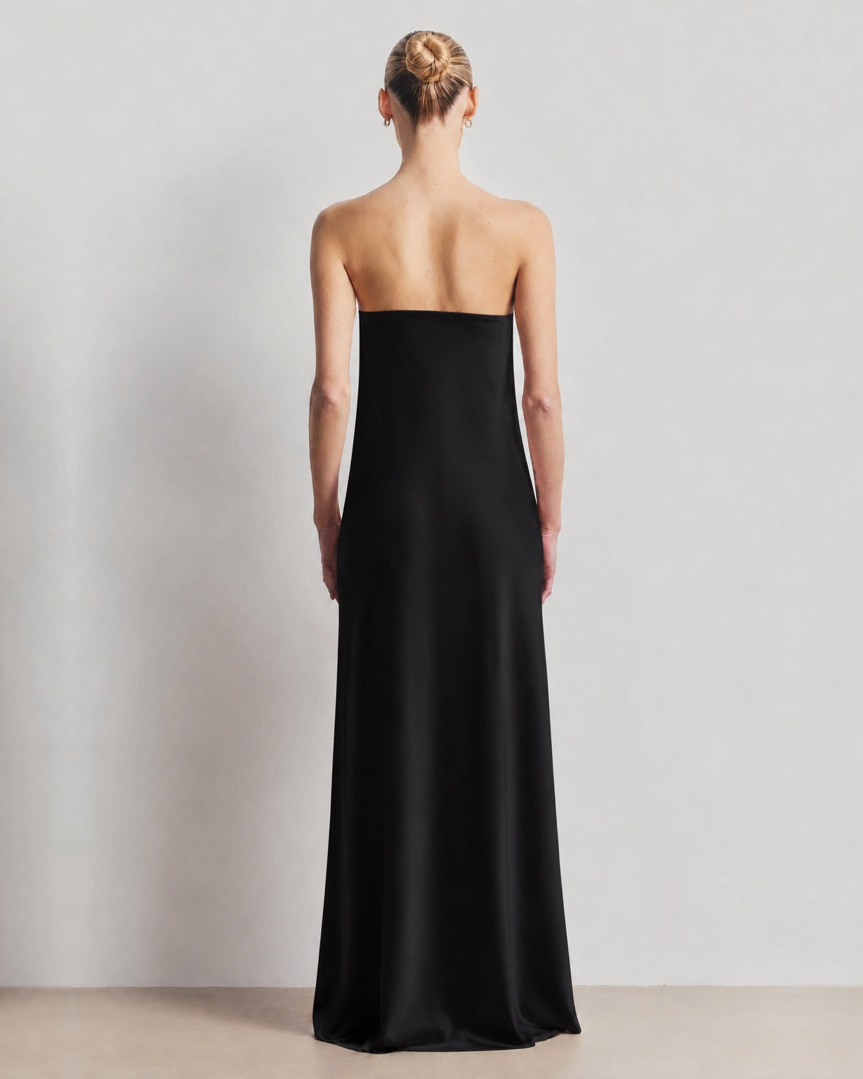 Satin Bandeau Maxi Dress