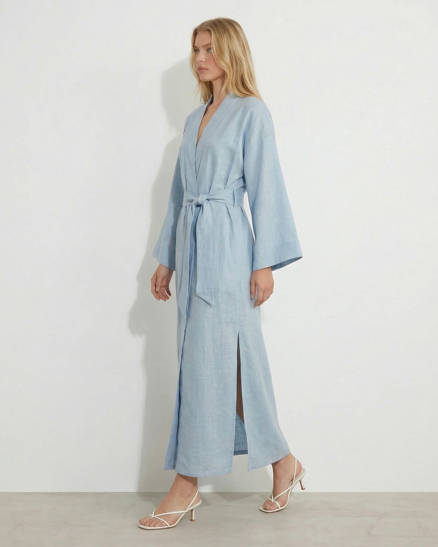 Soul organic linen kimono dress