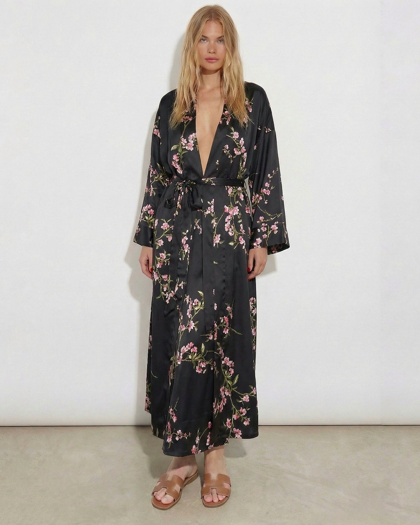 Blossom Satin Kimono