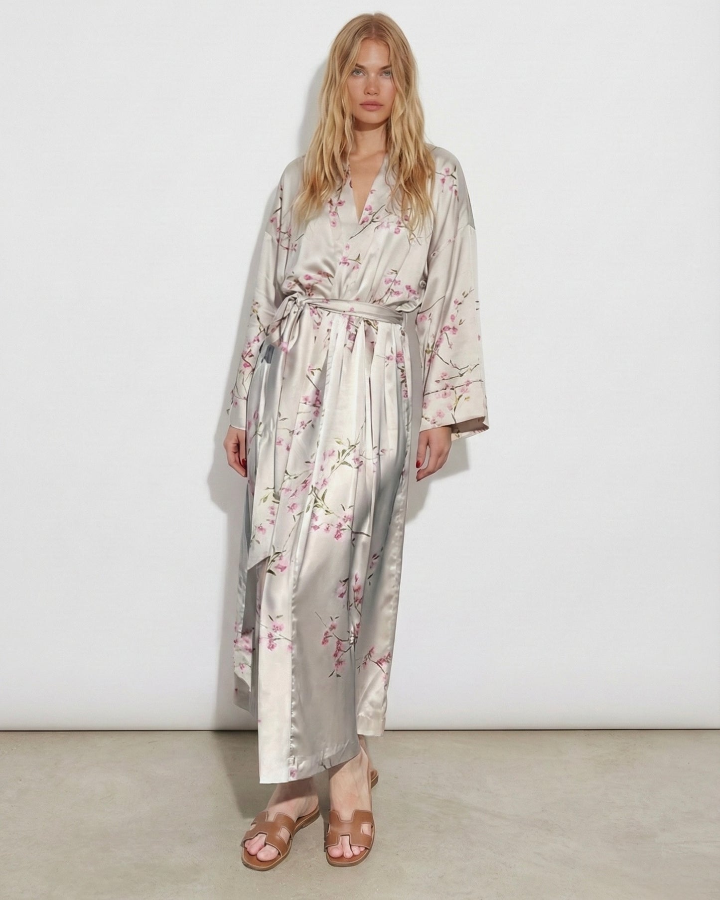 Blossom Satin Kimono